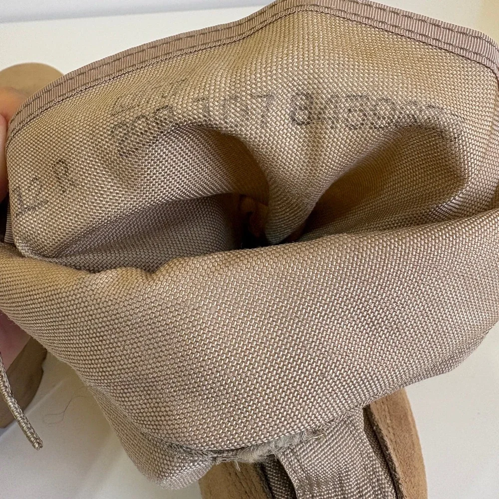 Military Combat Boots Mens‎ Size 12R Tan Suede Vibram Sole Tactical Desert Army